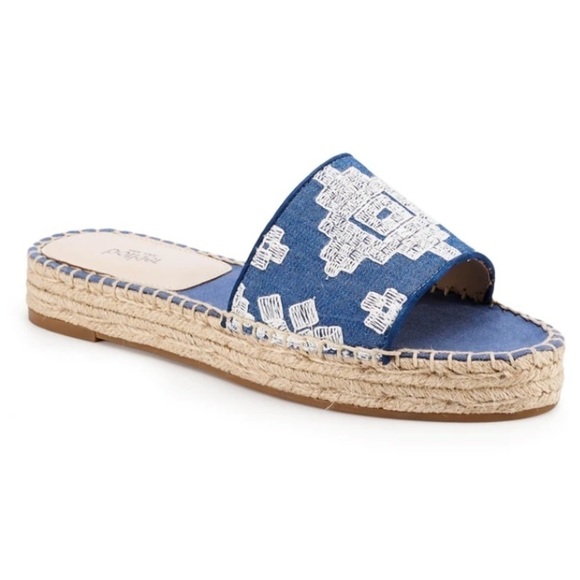 BOTKIER Blue Jenny Slide On Sandal Espadrille Size 9 - Picture 14 of 14
